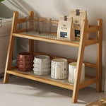 2-Tier Wooden Storage Rack
