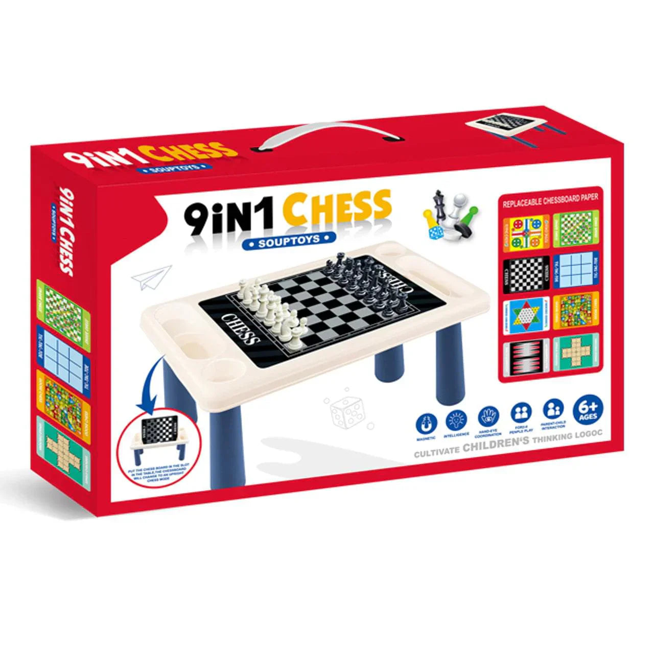 طاولة العاب تحتوي على 9 العاب بلعبة واحدة