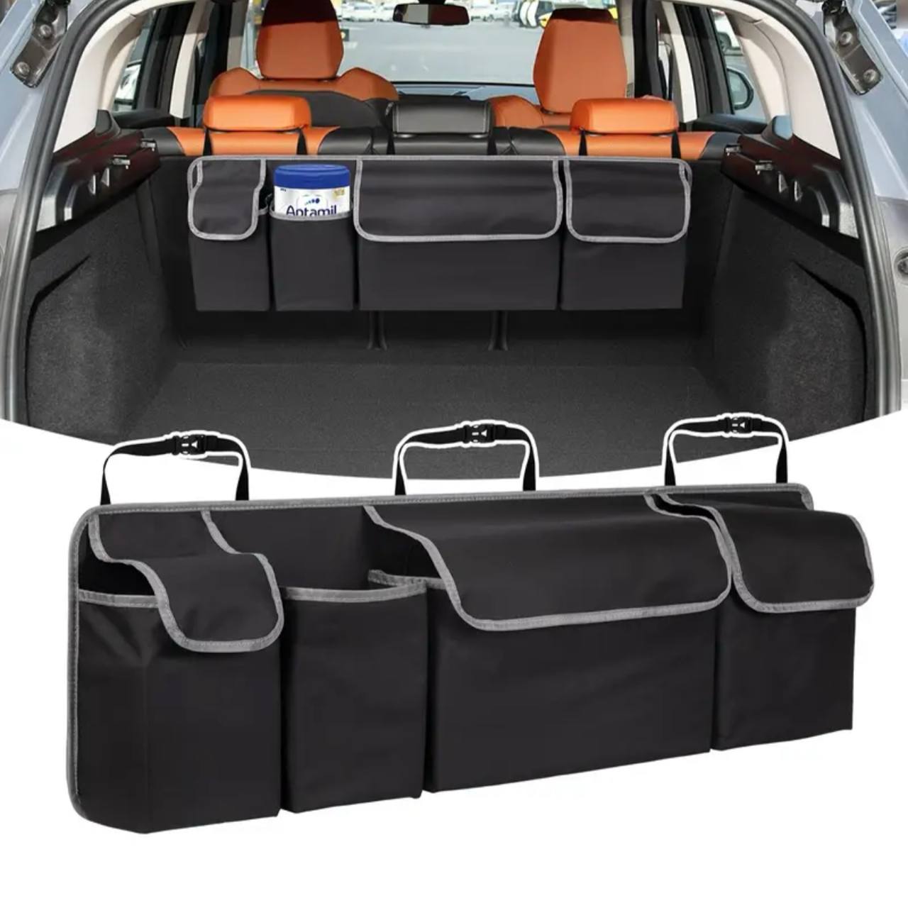 🚗 منظم صندوق السيارة المعلق – حافظ على سيارتك منظمة دائمًا!