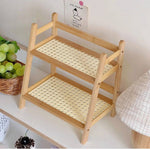 2-Tier Wooden Storage Rack